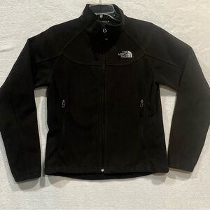 Women’s North Face Windwall Fleece Jacket Black Size Medium Full Zip